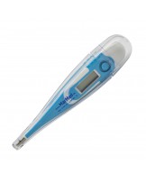 Electronic thermometer with a flexible tip