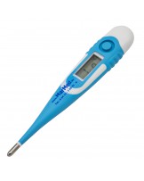 Electronic thermometer with a flexible tip