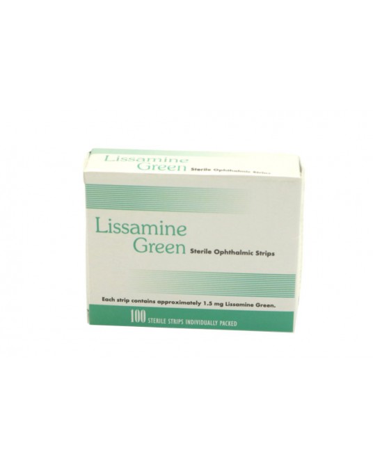 Lissamine green diagnostic strips, 100 strips