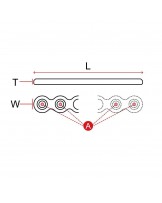 Reconstruction plate for screws Ø 2.0 mm