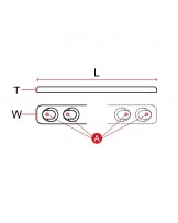 Compression plate for screws, 2.7 mm diameter