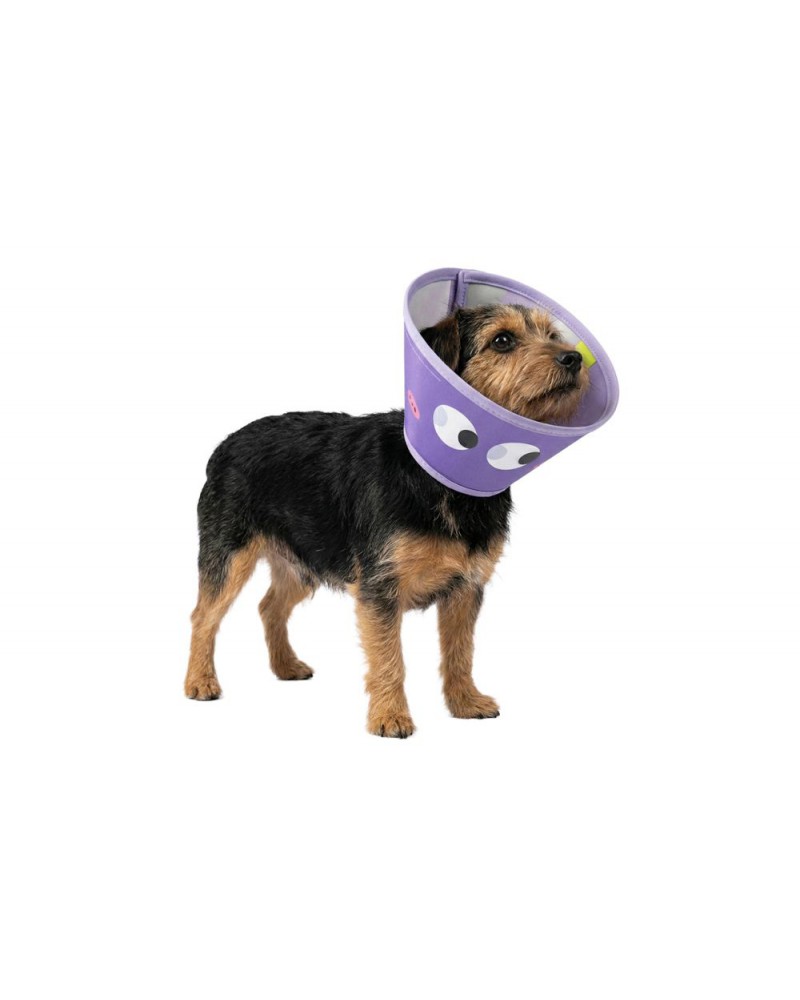 Kołnierz pooperacyjny Fit4Pets na rzep z obszyciem, rozmiar S - wzór oczka