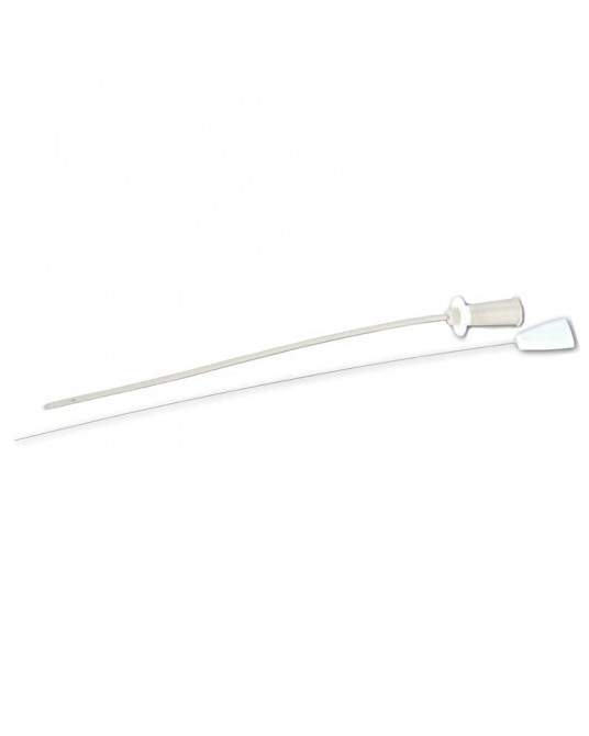 Cat catheter with a stylet