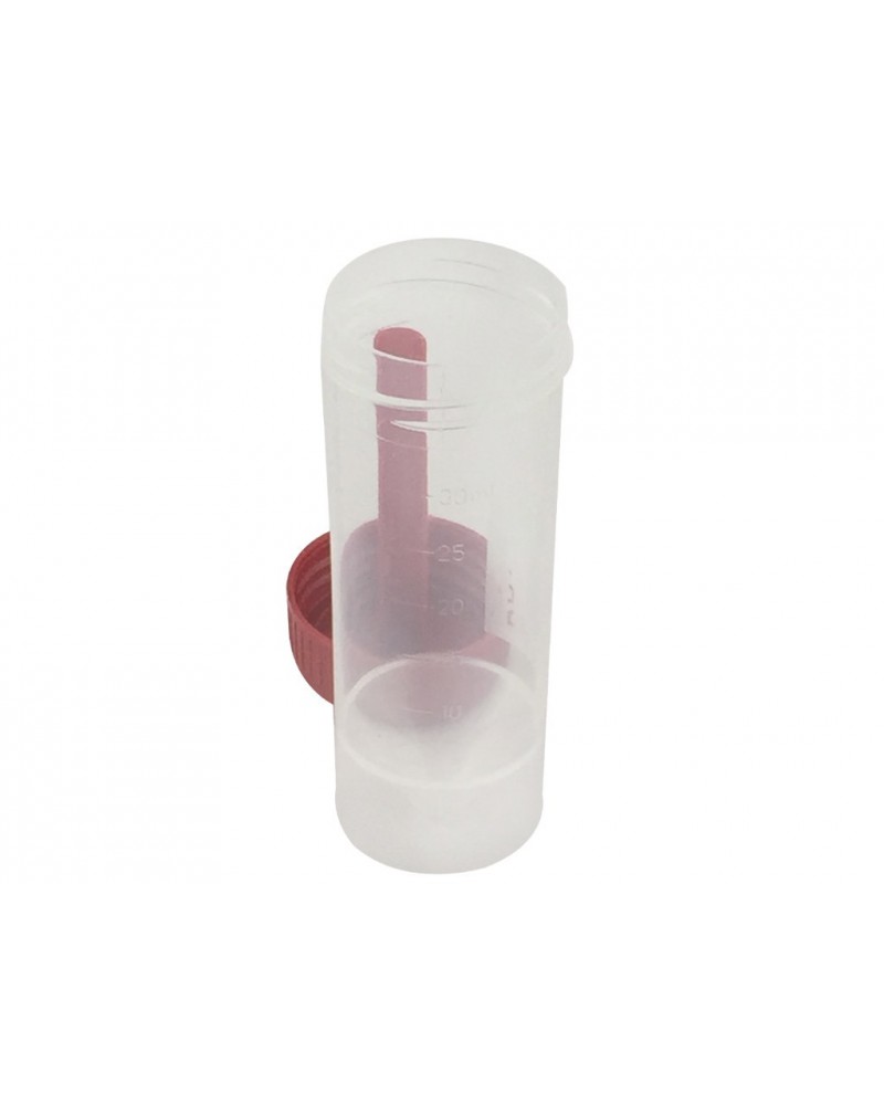 Faeces container with a spatula 30ml non-sterile (100pcs)