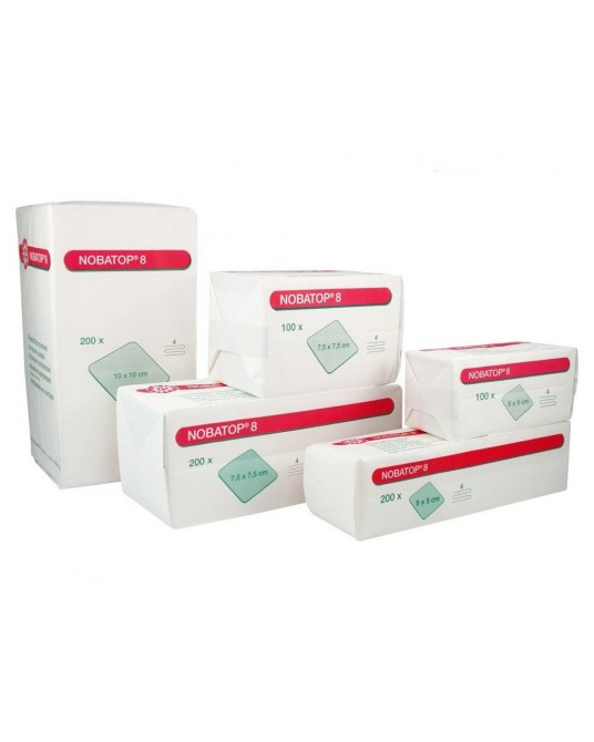 Nobatop 8 non-woven compresses, unsterilized