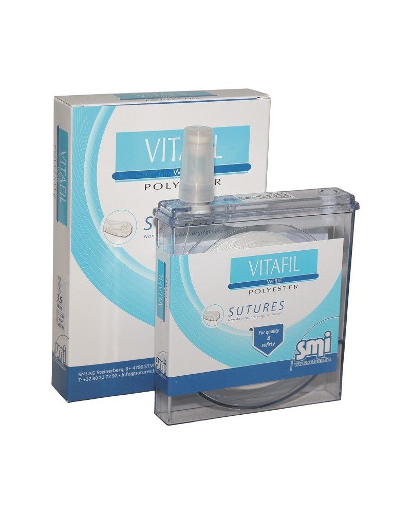 Vitafil Polyester non-absorbable white thread