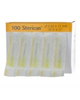 Single-use insulin needle Sterican B.Braun, 0,3x12 mm, yellow, 100 pcs