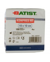 Non-woven compresses 10x10cm, 4-ply, 100pcs