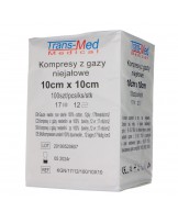 Gauze compresses, unsterilized, 12 layers, 17 threads