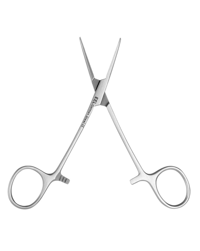 Crille vascular forceps, hemostatic, toothless, 14 cm