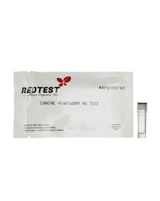 Redtest diagnostic test for dirofilaria immitis (CHW)