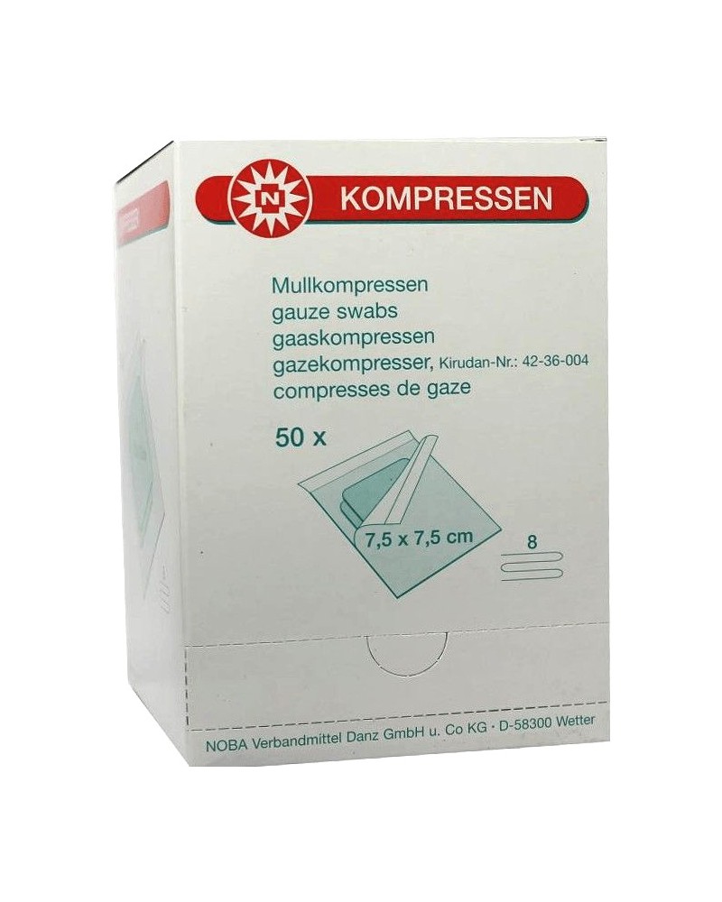 Sterile compresses, 8-ply, 50 pcs