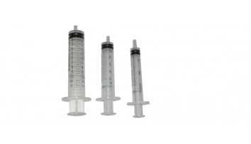 Three-piece syringes
