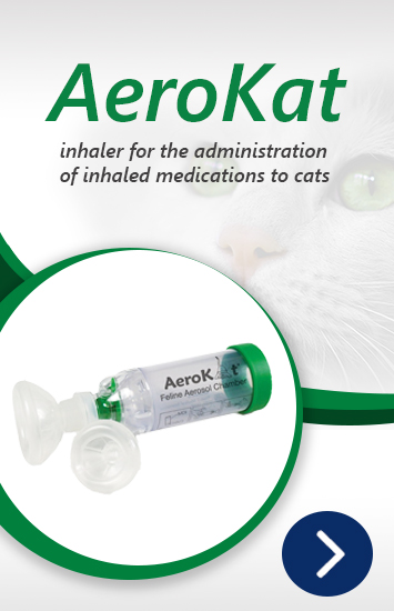 AEROKAT inhaler for the administration of inhaled medications to cats